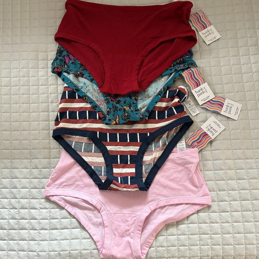 Set of 4 Hanky Panky playstretch boyshorts M-L NWT